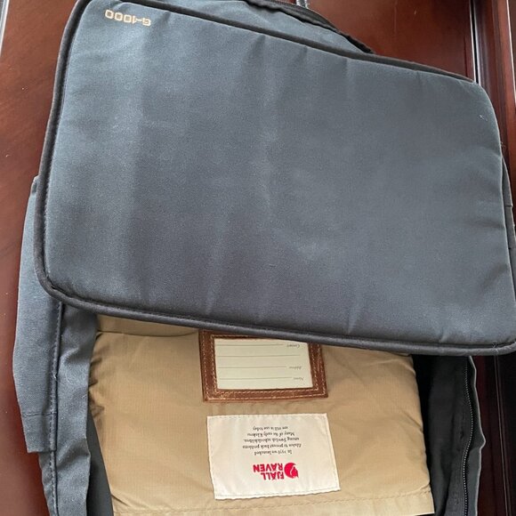 Fjällräven Kånken No. 2 Black – G-1000 HeavyDuty with Leather Details Size: 15\
